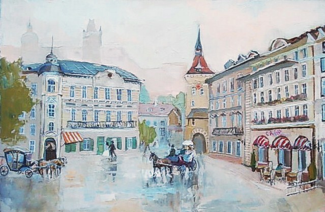 European city landscape of the last century